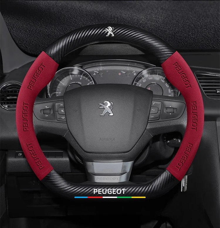 Car Steering Wheel Cover For Peugeot 106 107 108 206 207 208 301 307 308 406 407 408 508 607 2008 3008 4008 5008 GT RCZ Rifter