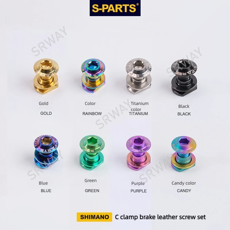 Premium Titanium Alloy C Clamp Brake leather Bolt Nut Washer Kit Compatible with SRAM Shimano Brompton Bicycle S-PARTS view 5