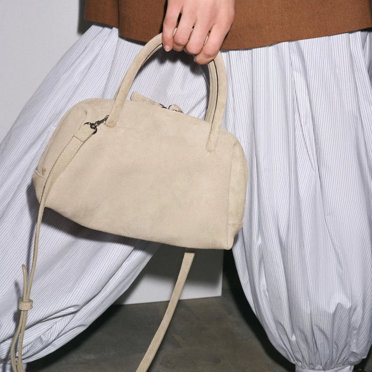 

Underarm Shoulder Bags For Women PU Suede Pure Color Top-handle Bag 2025 Autumn New Luxury Designer Handbags Purses