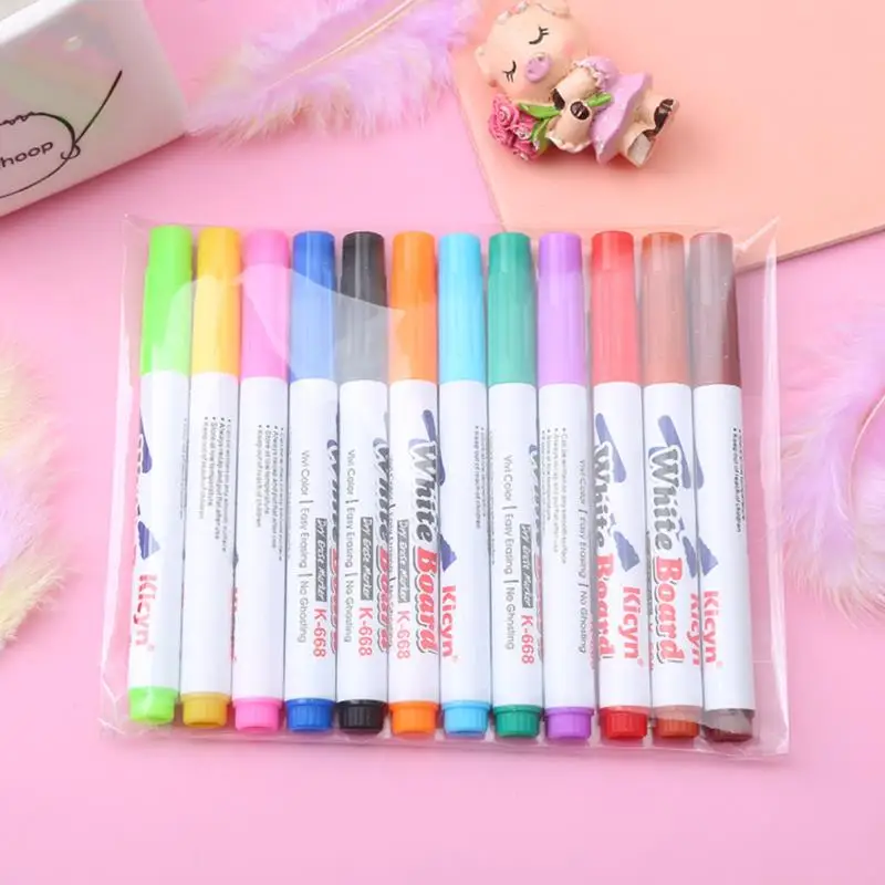 Pintura Mágica Água Canetas Doodle Flutuantes, Magic Whiteboard Marker, 8 cores, 12 cores