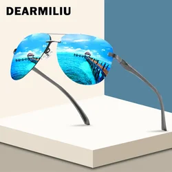 DEARMILIU 2024 Alloy Frame Classic Driver Men Sunglasses Polarized Coating Mirror Eyewear aviation Sun Glasses For Women A143