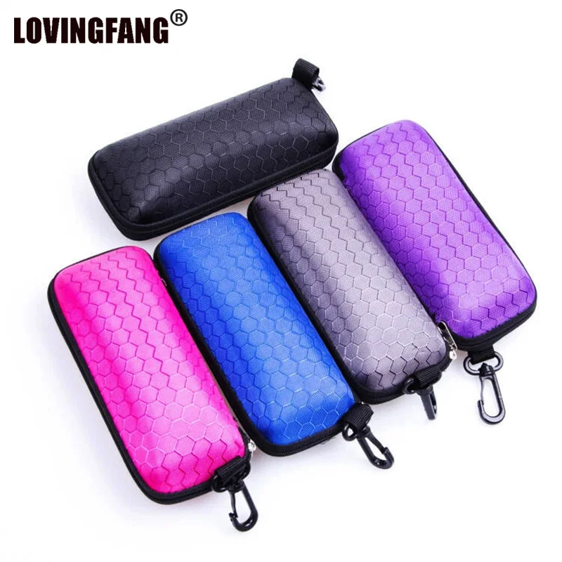 Honeycomb Glasses Case Storage Box Zipper Spectacle Case Sunglasses Case Black Sunglasses Zipper Bag