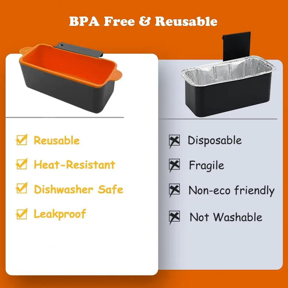 بطانات كوب شحوم سيليكون مقاومة للحرارة ، بطانات قابلة لإعادة الاستخدام لشواية بلاكستون ، بديلة للشوايات #1