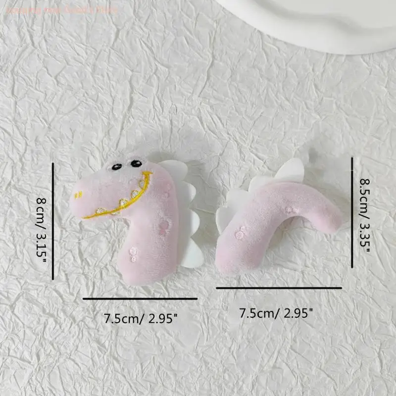 49me 5set hình dạng khủng long đầu/đuôi appliques cho túi DIY túi quần áo may