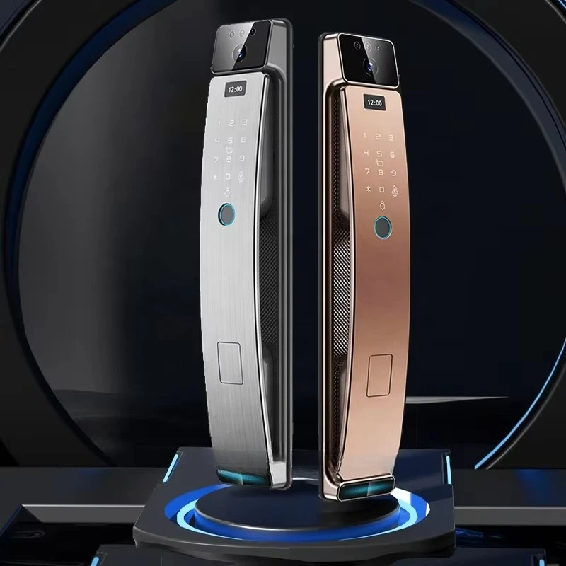Fully Automatic Smart Fingerprint Password Rfid Face Recognition Intelligent Door Lock  for Front Door