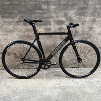 TSUNAMI FA03 Single Speed Track Bike Fixed Gear Bicycle Fixie Carbon Fiber Fork 700C  Aluminum Alloy Muscle Frame 52/55/58CM