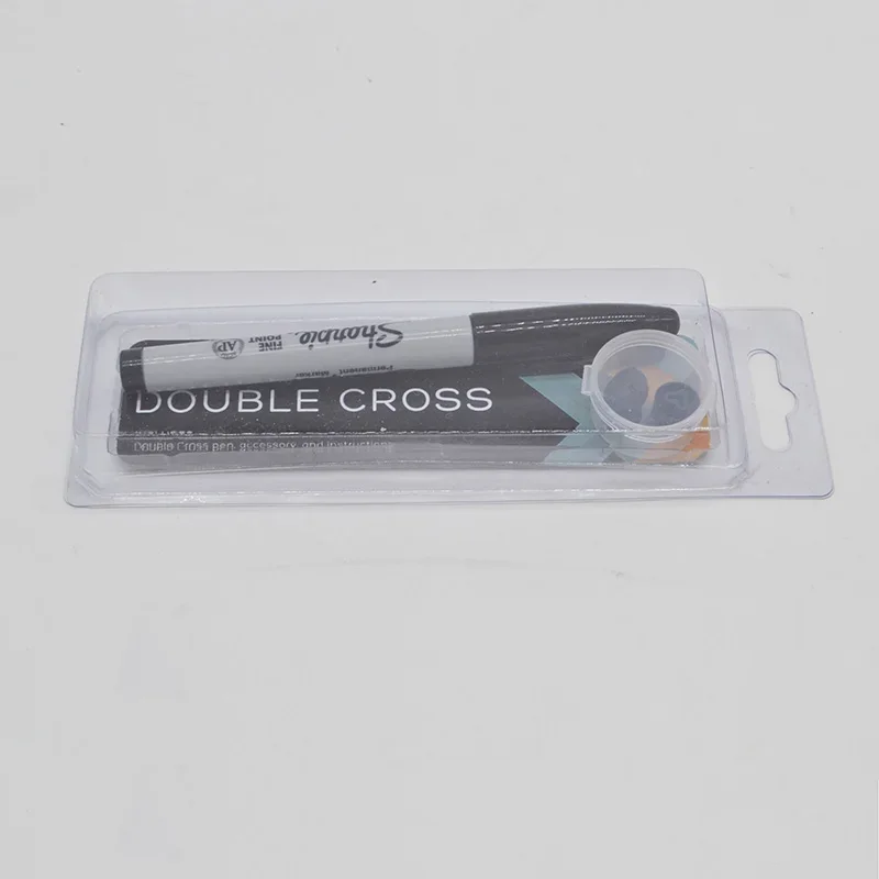 Double Cross (1 X Stamper + 1 Heart Stamper) Magic Tricks Ink Vanishes Magia Magician Close Up Illusions Gimmick Mentalism Prop