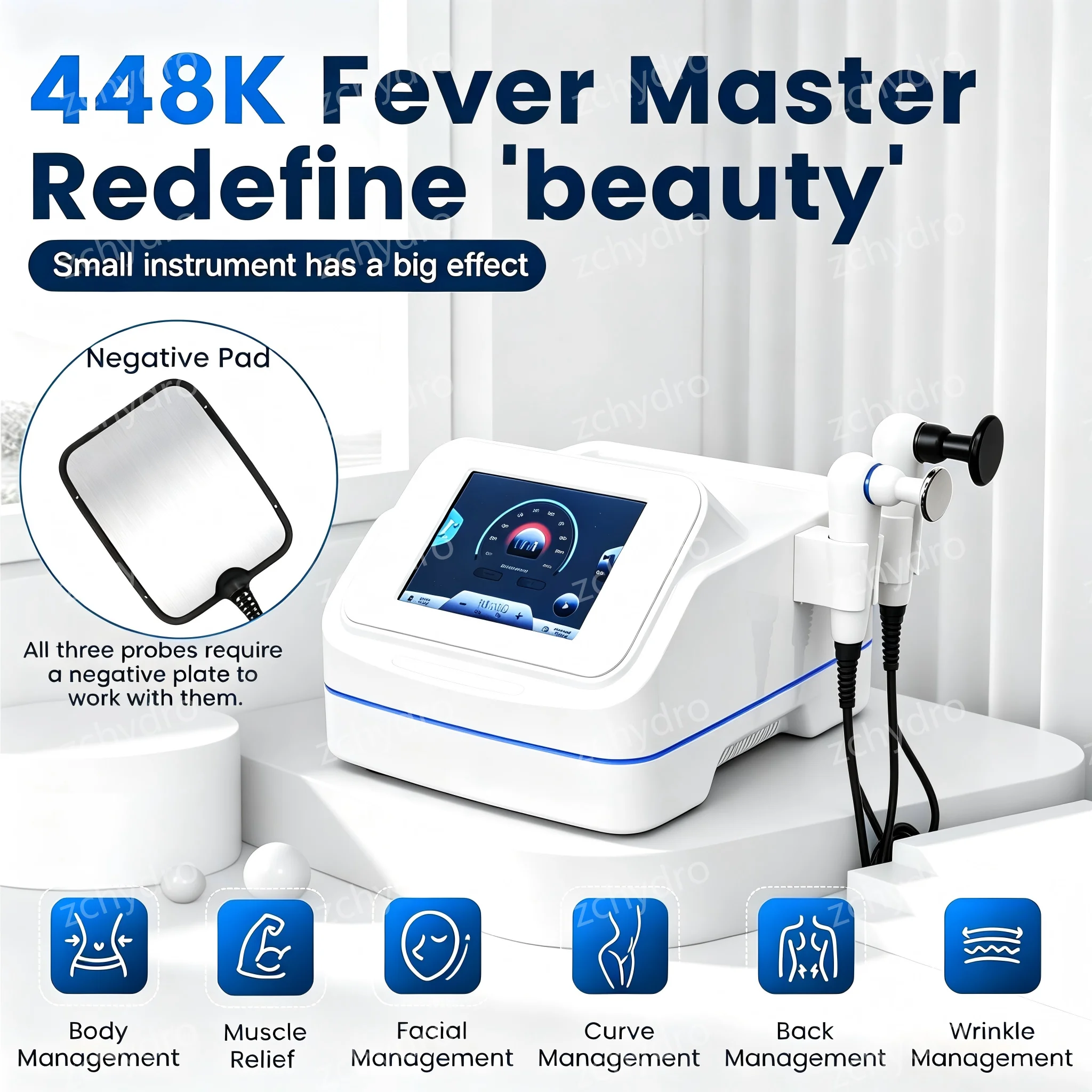 

448K cap res Tecar Therapy Machine Physio Body Massage Pain Relief Tecar 448khz Monopolar Machine
