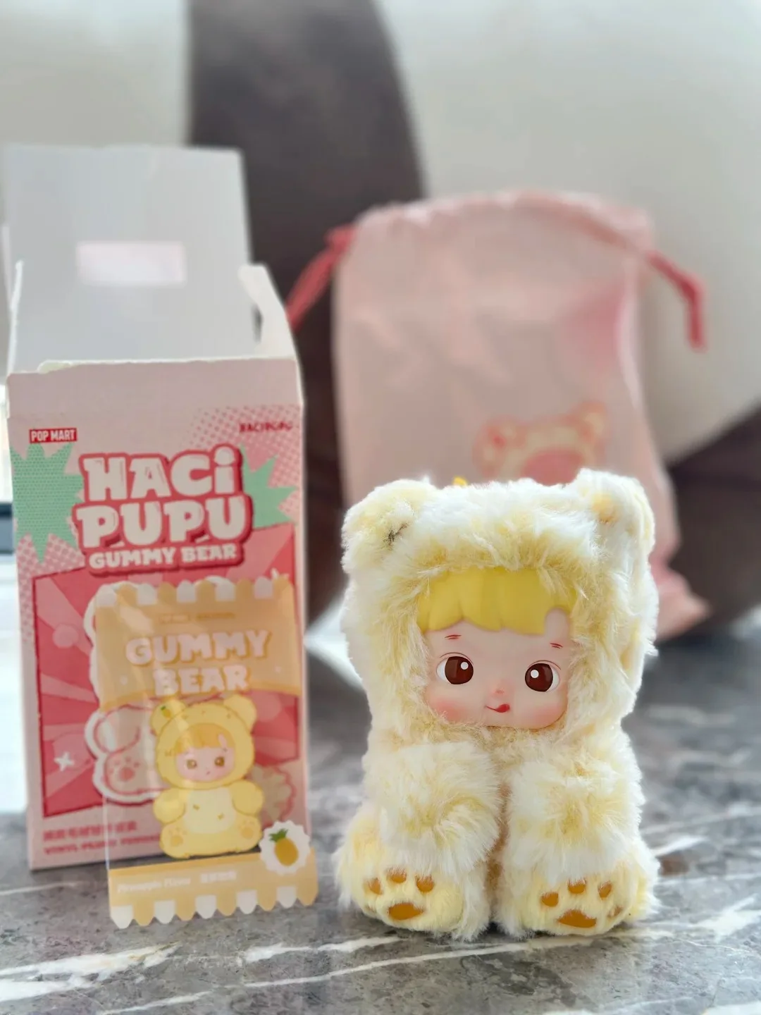 

Подлинная серия POPMART HACIPUPU Bear Gummy Candy, виниловое плюшевое украшение, слепая коробка, аниме, экшн-фигурка, сюрприз, рождественский подарок