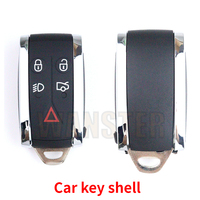Car Key Fob Case Shell Housing for Jaguar XF XK XKR X-Type S-Type 2007 2008 2009 2010 2012 5 Bottons Original Case Replacement