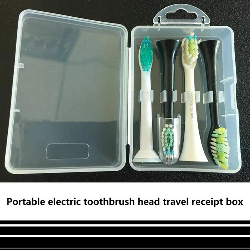 Electric Toothbrush Head Storage Case Transparent Travel Portable Box Universal Holder