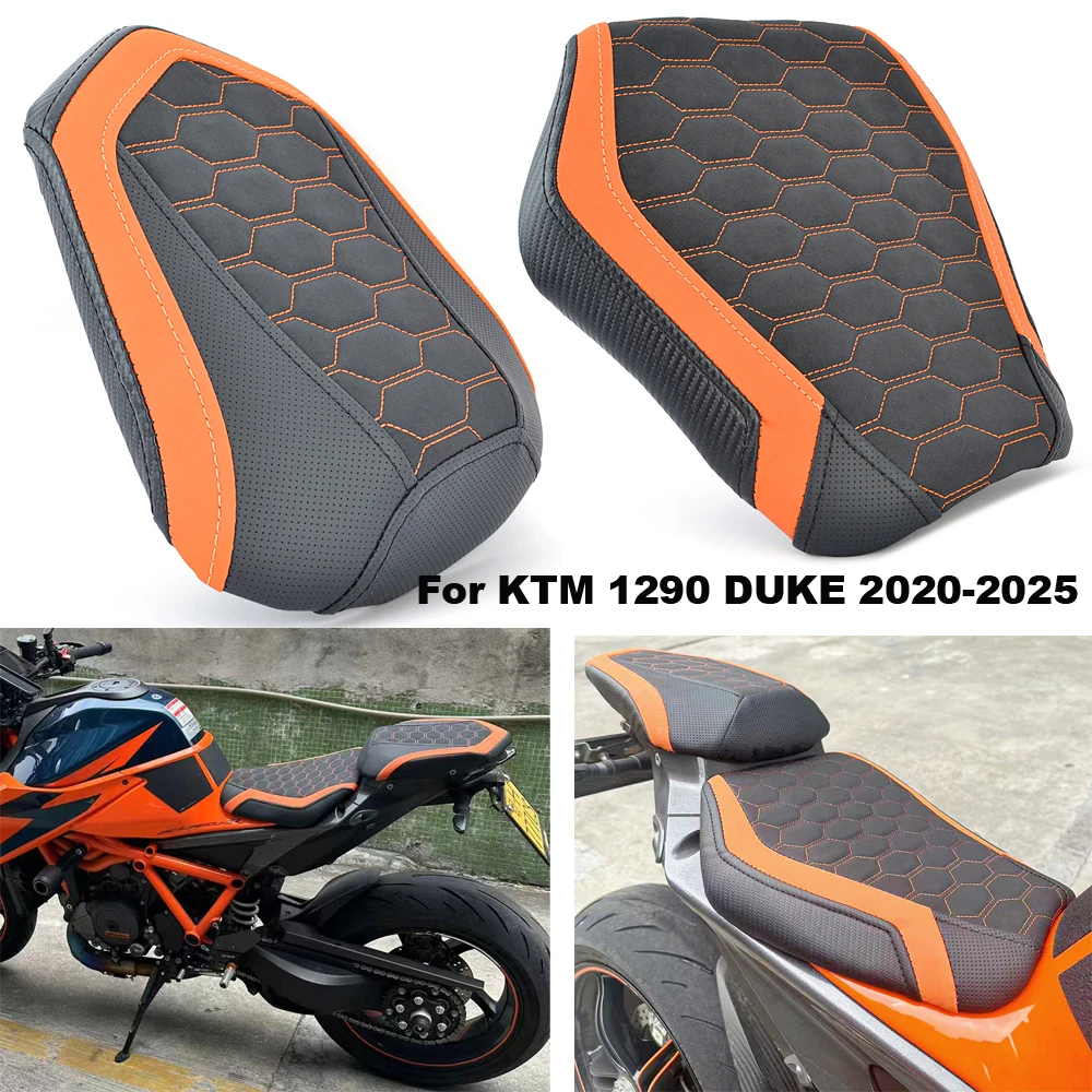 

DUKE1290 Motorcycle Rear Passenger Seat Front Rider Cushion Seats Pad For K-TM 1290 DUKE 2020-2025 2021 2022 2023 2024