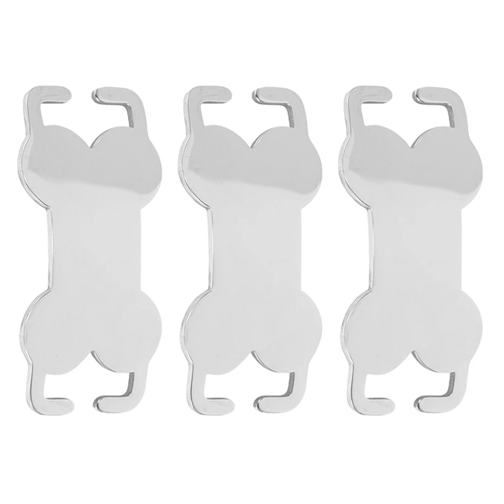 

3pcs Metal Tags Stainless Steel Bones Shaped Dog Tag Blank Pet ID Name Tags For Cats Dogs Small Collar Charms DIY