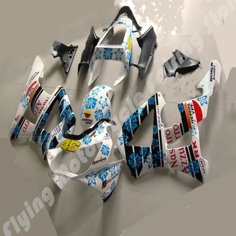 Rebuilt Fairings Kit for HONDA CBR900RR 00 01 CBR900 929 CBR 900RR 2000 2001 Injection white blue Bodywork Set