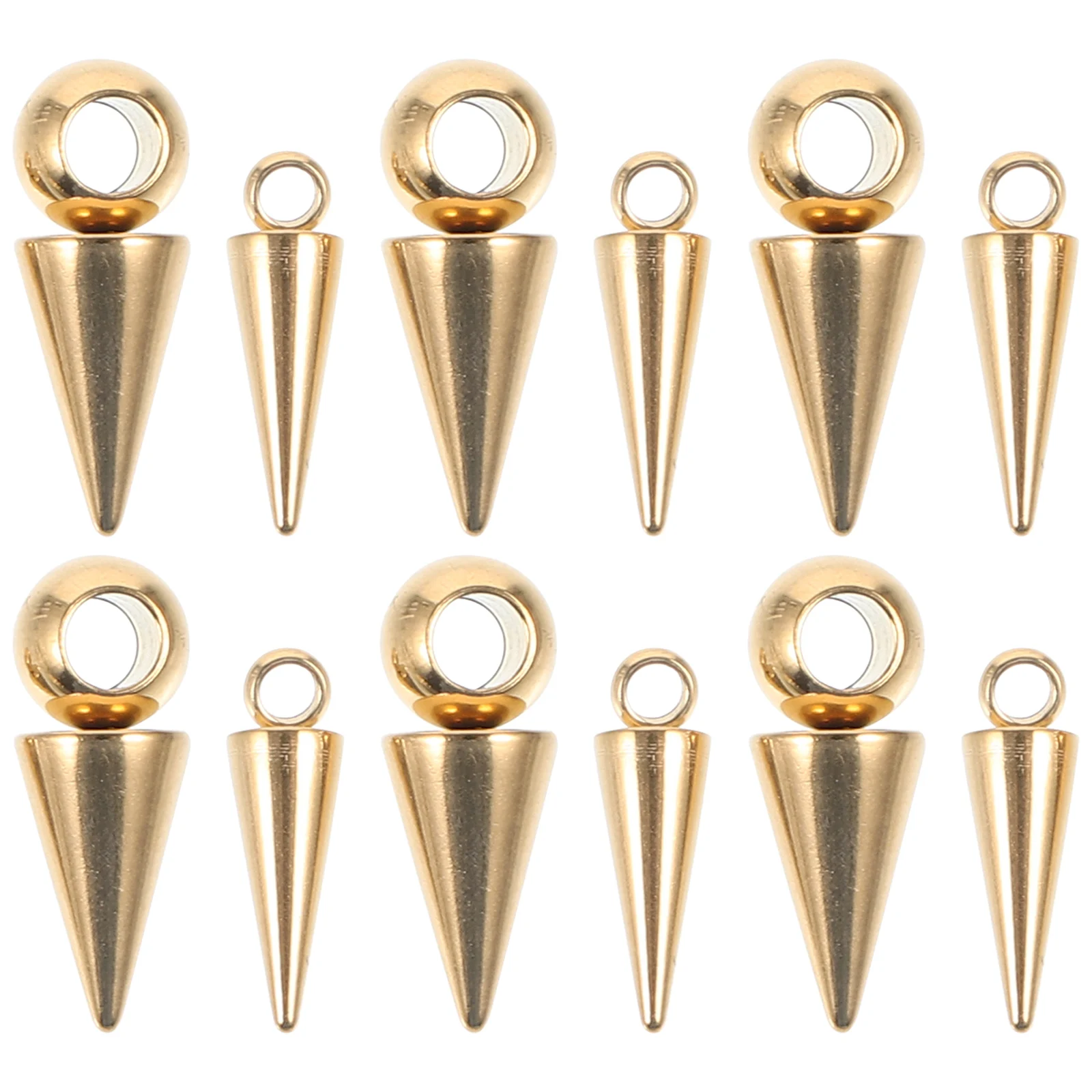 

20 шт., подвески в виде конуса из сплава, подвески из нержавеющей стали, ожерелье, изготовление ювелирных изделий своими руками, брелок для ключей, декор для сумки, унисекс, цепочка на шею на ключицу
