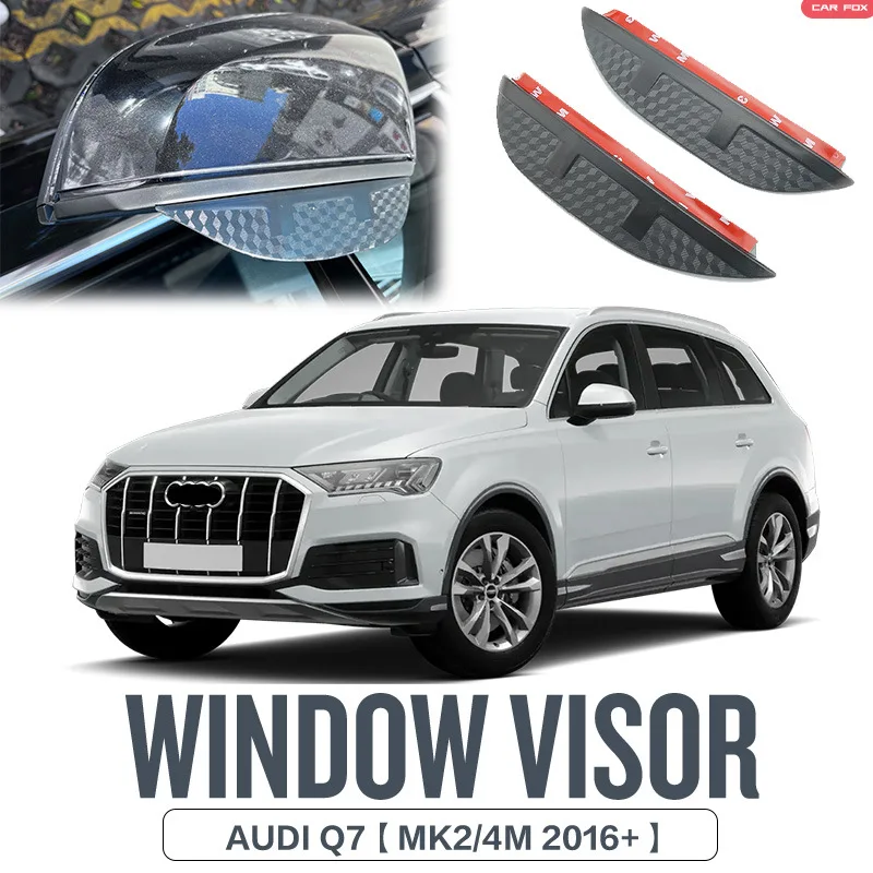 

Для AUDI Q7 2006-2016+ Защитный чехол от дождя для зеркала заднего вида, солнцезащитный козырек, аксессуары для стайлинга автомобиля