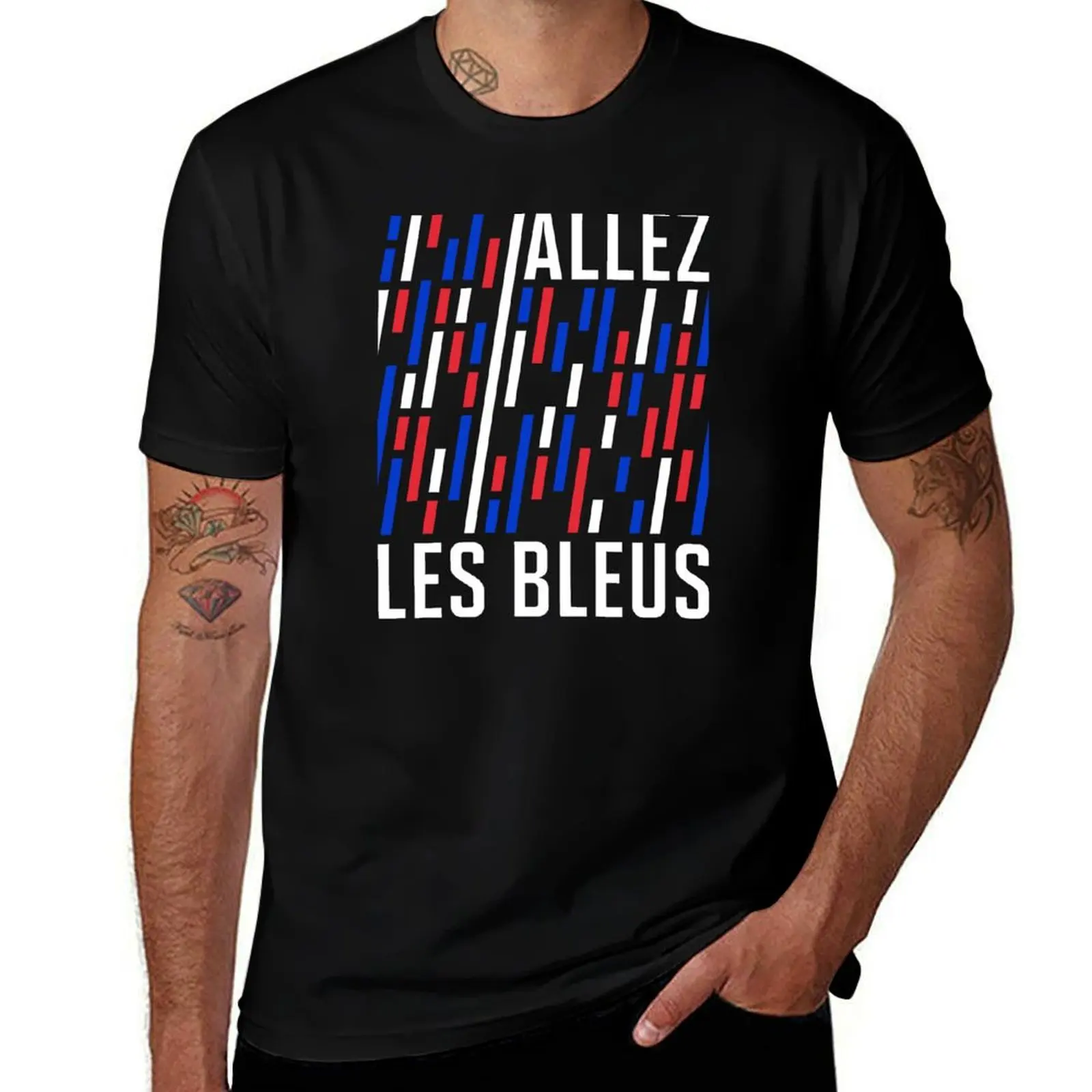 Allez Les Bleus Vive la France Soccer T-Shirt Work Wear Simple Tee Shirt T-Shirt