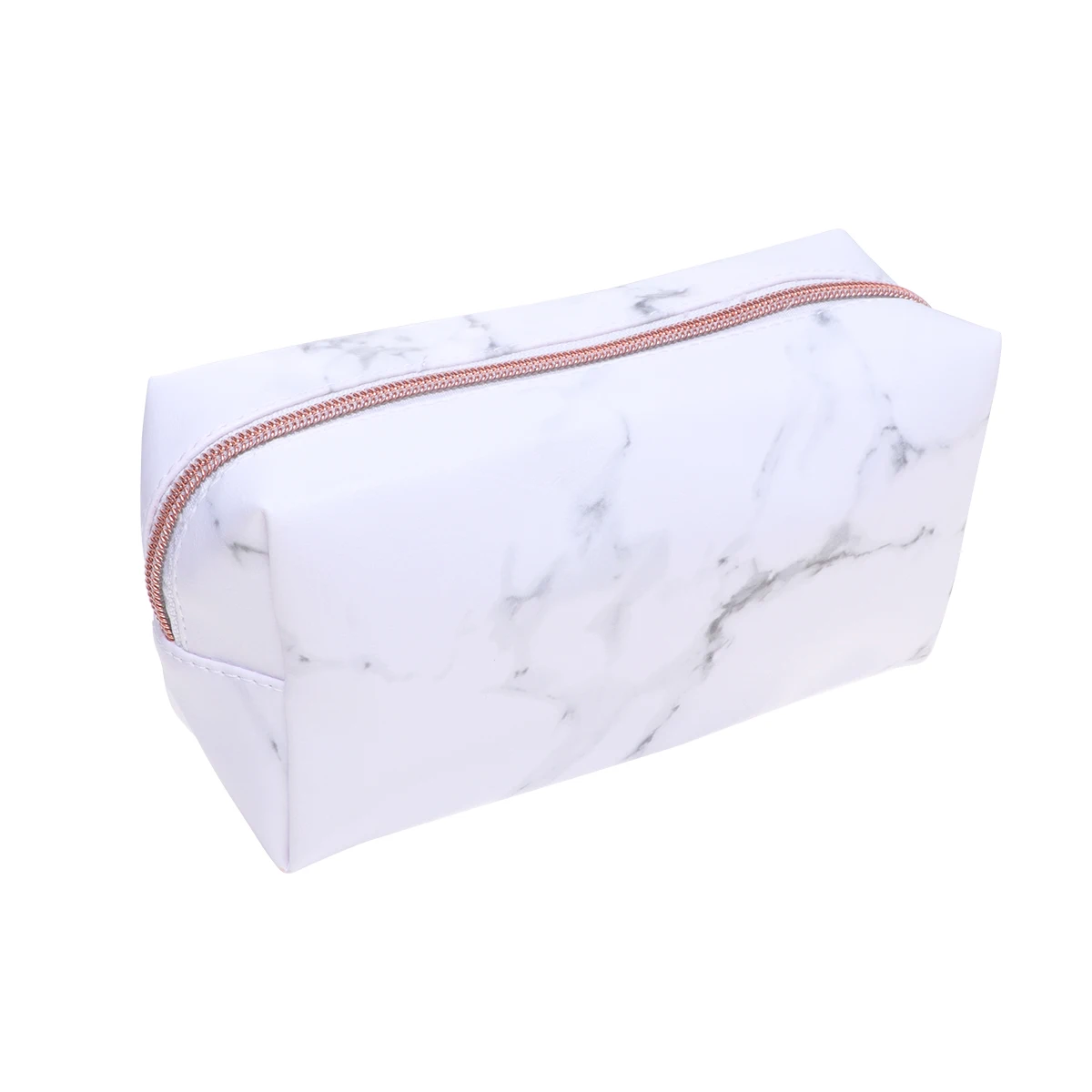 

Marble Vein Pattern Large Capacity Makeup Bag Storage Travel Toiletries Organizer For Women Rose Gold Color