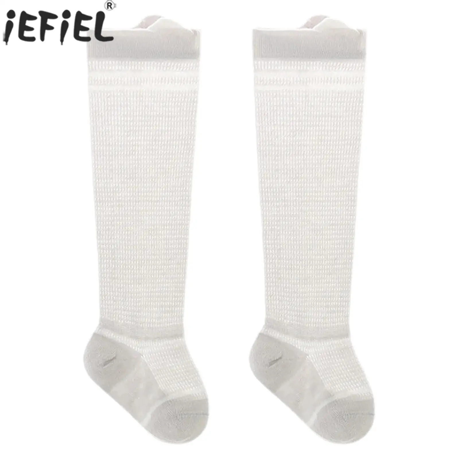 

Infant Summer Ultra-thin High Tube Socks Mosquito-proof Striped Stockings Baby Costume Accessory for Daily School Party Holiday