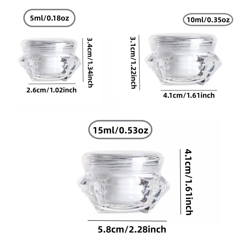 【Logo Custom】50Pcs Customized Transparent 5g10g15g Cream Eye Cream Bottle Day and Night Cream Trial Pack Sample Plastic Jars - view 3