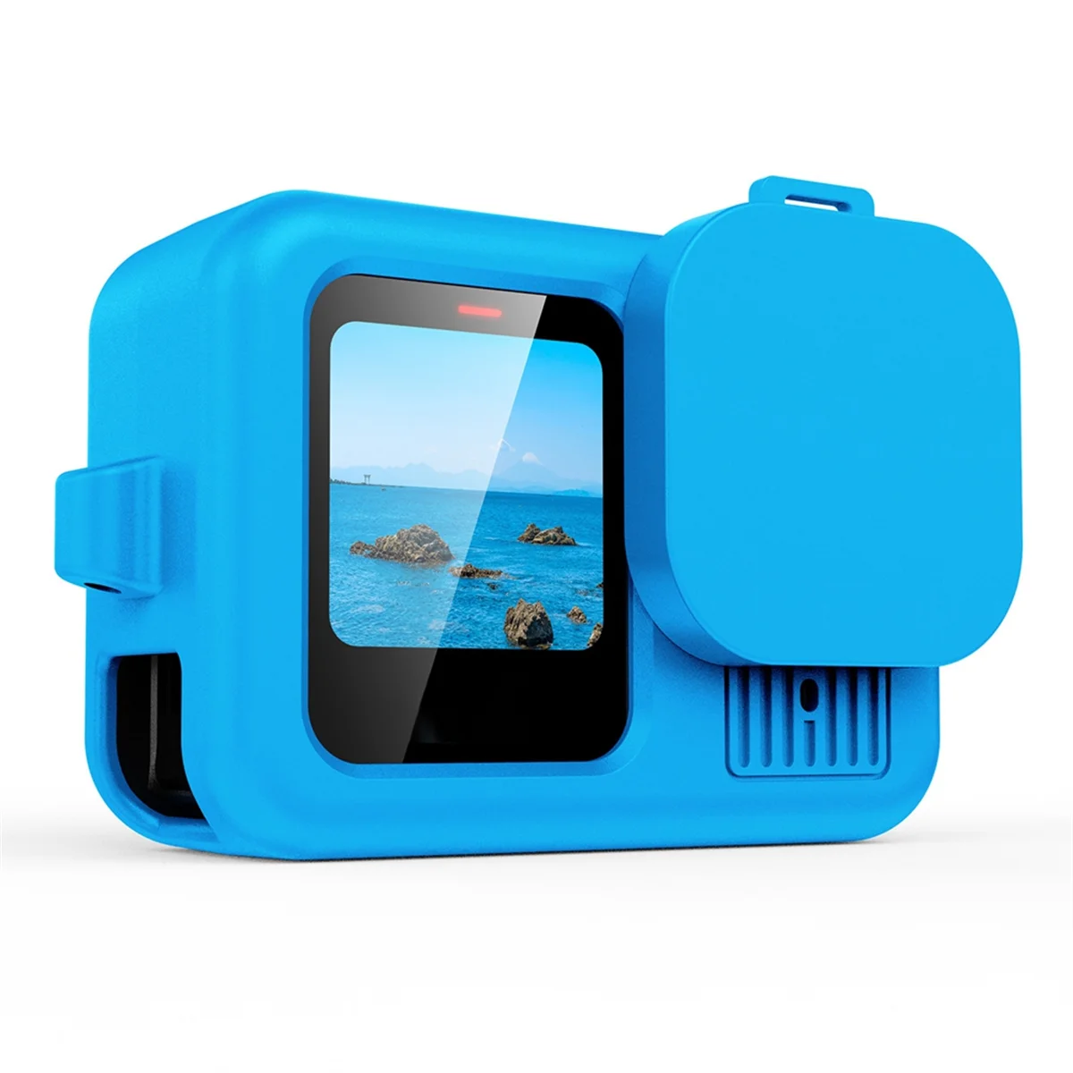 For Gopro Hero 13 Silicone Case Protective Soft Housing Shell Lens Protector for Gopro Hero13 Blue with Cover