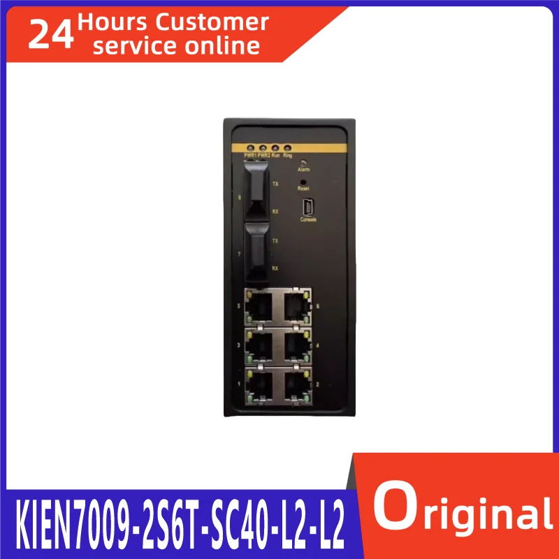 

Новый оригинальный промышленный переключатель KIEN7009, 2 оптические 6 электрических 100 Мбит/с, однорежимная серия KIEN7009-2S6T-SC40-L2-L2