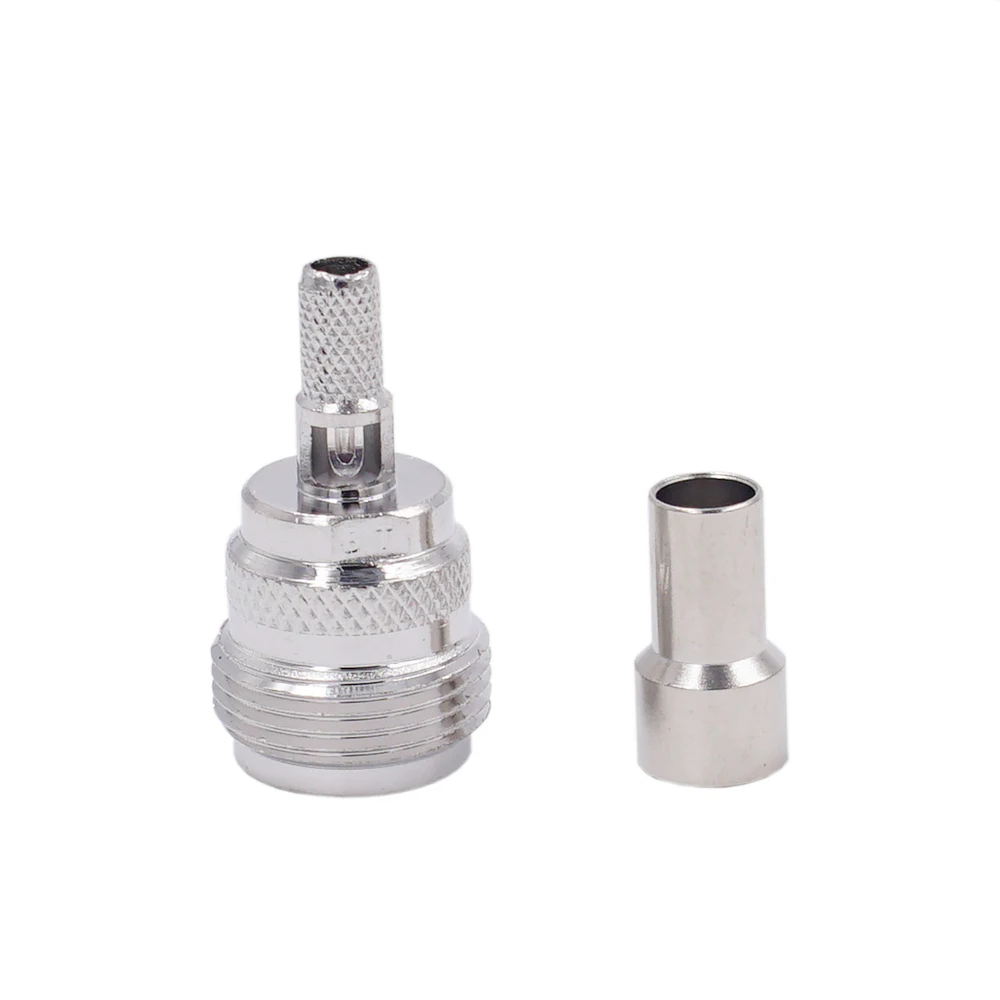 N Type Female Plug RF Coaxial Crimp for RG58 RG142 LMR195 RG400 RG223 Cable Straight Connector