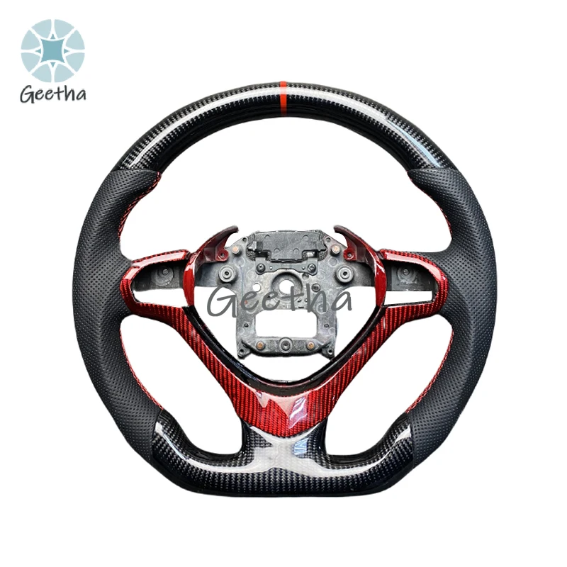 For Custom Leather Carbon Fiber Steering Wheel for Honda Acura 09-14 TSX Spirit Modified Performance Carbon Fiber Steering Wheel