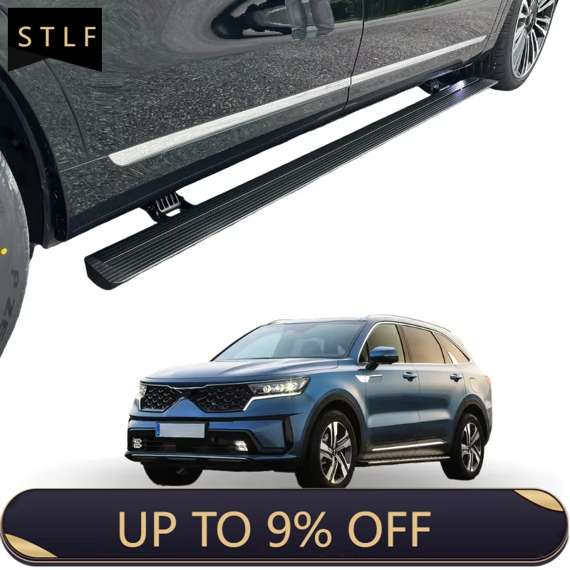 

Electric Running Boards Retractable Aluminum Alloy For Sorento Side Steps Auto Body Parts with Carry Bag