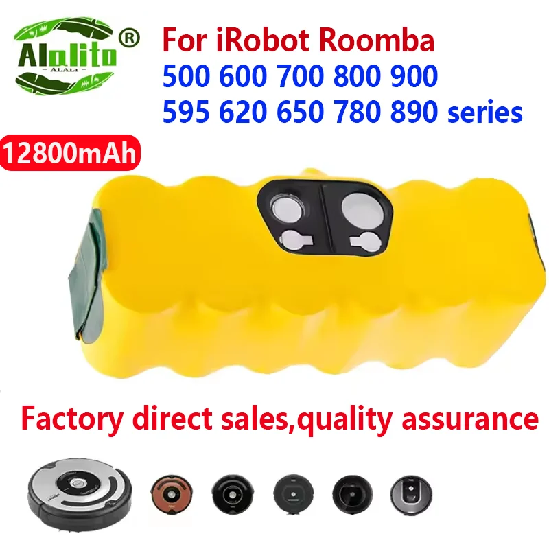 Replacement NI-Mh Battery 12800mAh 14.4V for IRobot Roomba 500 600 700 800 Series Roomba 880 760 530 555 560 581 620 650