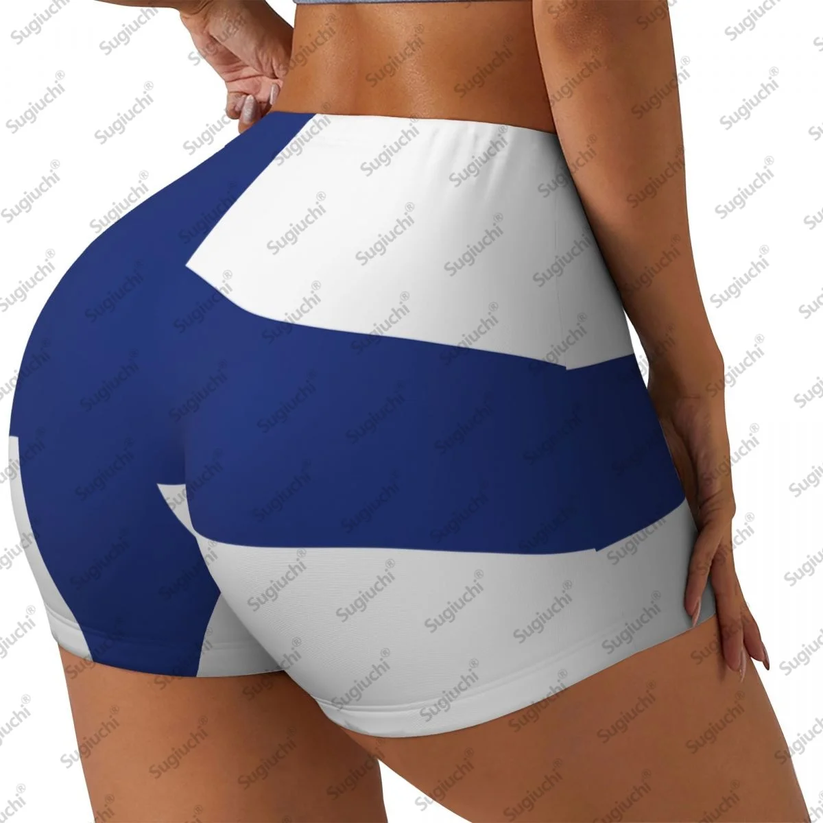 2026 Finland Flag Yoga Shorts for Women Workout Scrunch Butt Lifting High Waisted Gym Running Short Pants