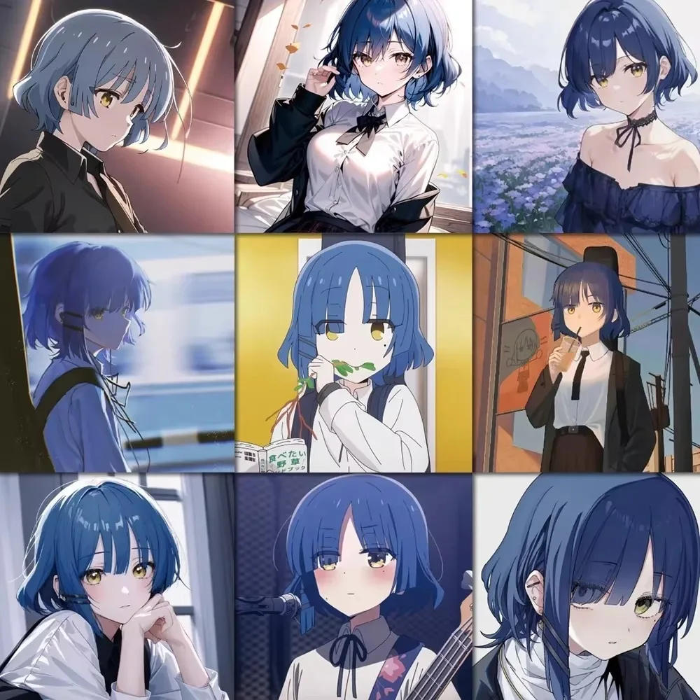 63 قطعة شخصيات Kawaii أنيمي موسيقى الروك فتاة يامادا ريو ملصقات الديكور لوازم الفن القرطاسية صائق