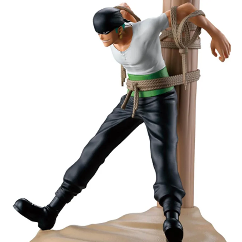 Genuíno original bandai banpresto uma peça figlife roronoa zoro em estoque figura modelo coletor estatueta ornamento de mesa presente