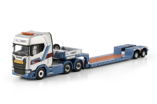 

Diecast Model WSI 1:50 Scale SCA-NIA S CS20H 6X4 Tractor,Low Board Transport Truck Trailer Vehicles Alloy Model,POL 01-4649