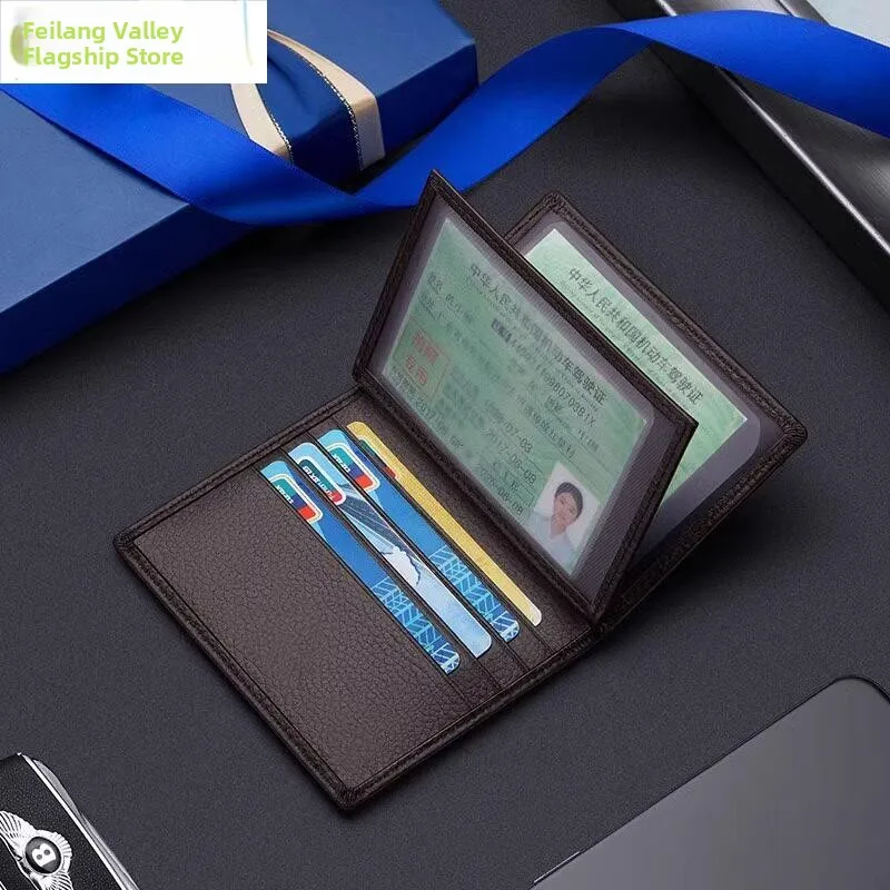  Compact Driving License Cover Passport Holder Simple Elegant Card Sleeve Business Style Polyester  Bucket Shape