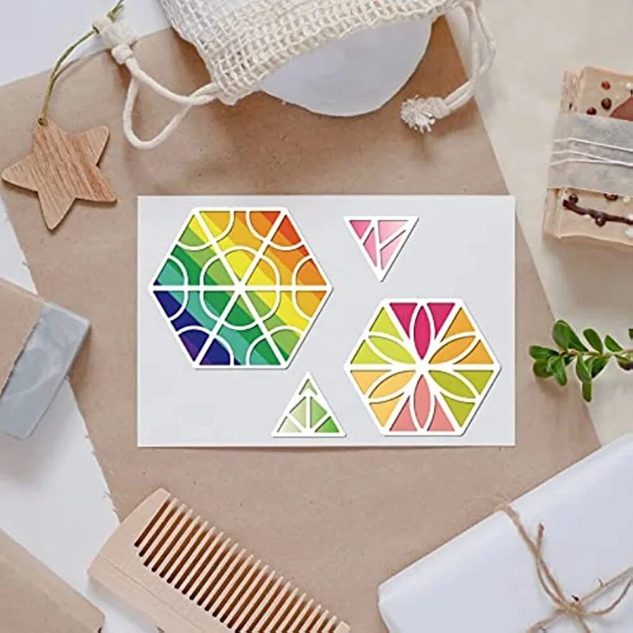 2025 New Arrival Triangle Frame Background Metal Cutting Dies for DIY Scrapbooking Card Making Knife Mould Blade Punch Stencils