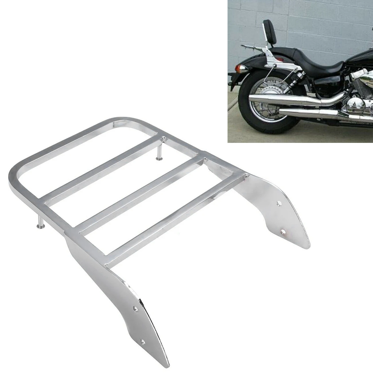 

Sissy Bar Luggage Rack for Honda Spirit 750 2001-2008 & Shadow Steed VLX 600 1999 2000 2001 2002 2003 2004 2005 2006 2007