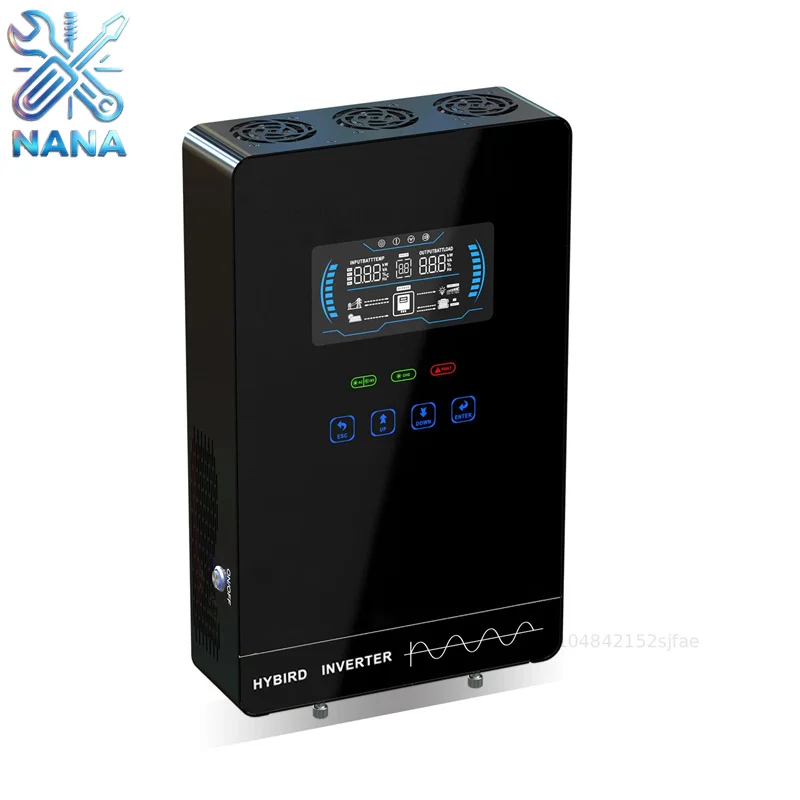 Busbyr 6.5KW Off Grid Solar Inverter 48VDC 230V Pure Sine Wave MPPT Solar Charge 55-350VDC LCD Hybrid Solar Inverter