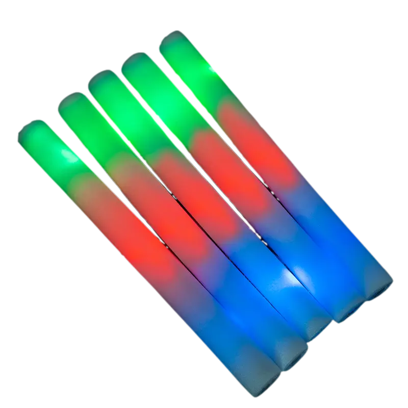 20/30/40개입 야광봉 파티용 대량 다채로운 웨딩 장식 스틱 RGB LED 야광 폼 스틱