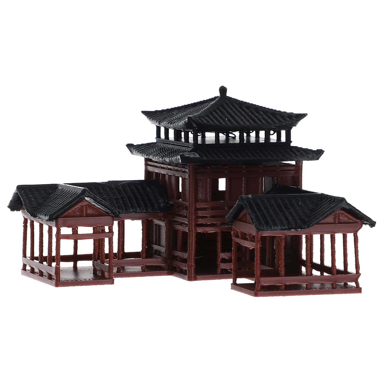 

Bonsai Model Dollhouse Yard Decorations Mini Chinese Inn Statue Ancient Building Figurine Crafts Toy Room