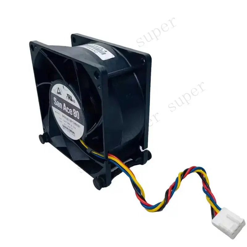 For Sanyo Denki San Ace 9HV0812P1H6031 80mm X 38mm DC 12V 3.0A 4-Wire PWM High Speed Dual Ball Cooling Fan 13500RPM 122.7CFM