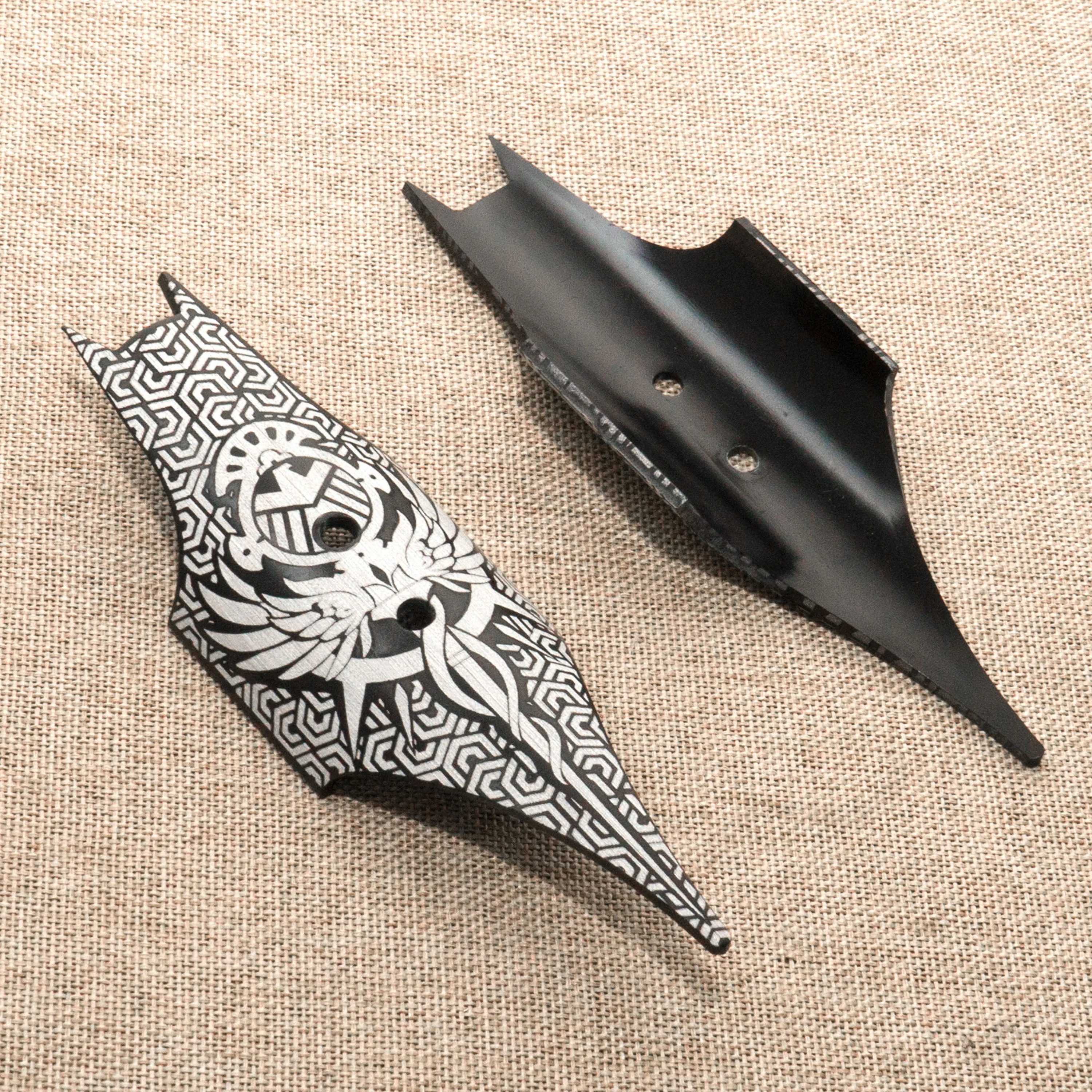 V8-1.0 Design intagliato nero Una varietà di opzioni Accessorio per sabbie luminose Dispositore personalizzato in metallo e alluminio per sabbie luminose