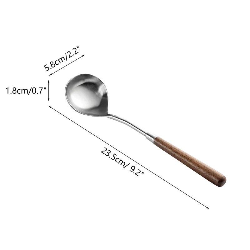 Cuillère à manche de brochure en acier inoxydable, filet, rouge, doré, long manche, remuant, cuillères à dessert, accessoires de cuisine, gadgets