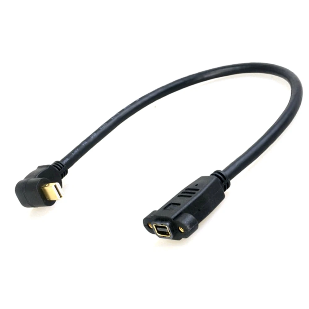 4K Elbow Mini DisplayPort with Ear Extension Computer MiniDP Male to Female Signal Transmission Extension 0.3M