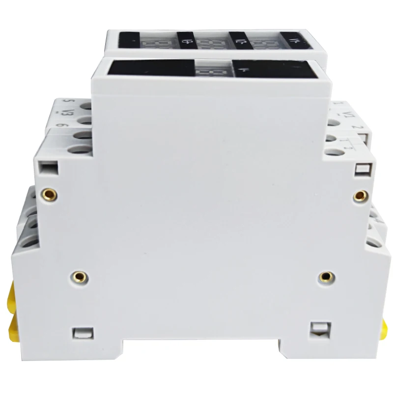 Imagem -04 - Medidor de Tensão Trilho Din com Display Digital Led Único e Trifásico Indicador de Voltímetro Modular Nv1p e Nv3p ac 80500v
