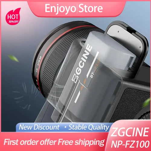 ZGCINE NP‑FZ100 2600mAh Replacement Camera Battery Fully Decoded Sony A7III A7IV A7C FX3 FX30 A9 A6600 A6700 ZV‑E1 A7R III A7RV