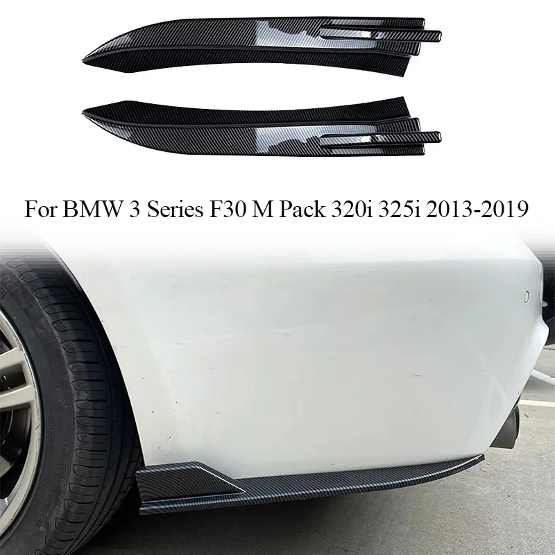

Car Rear Bumper Splitter for BMW 3 Series F30 320i 325i M-Tech 2013-2019 Side Wrap Corner Diffuser Spoiler Fender Stickers Trim