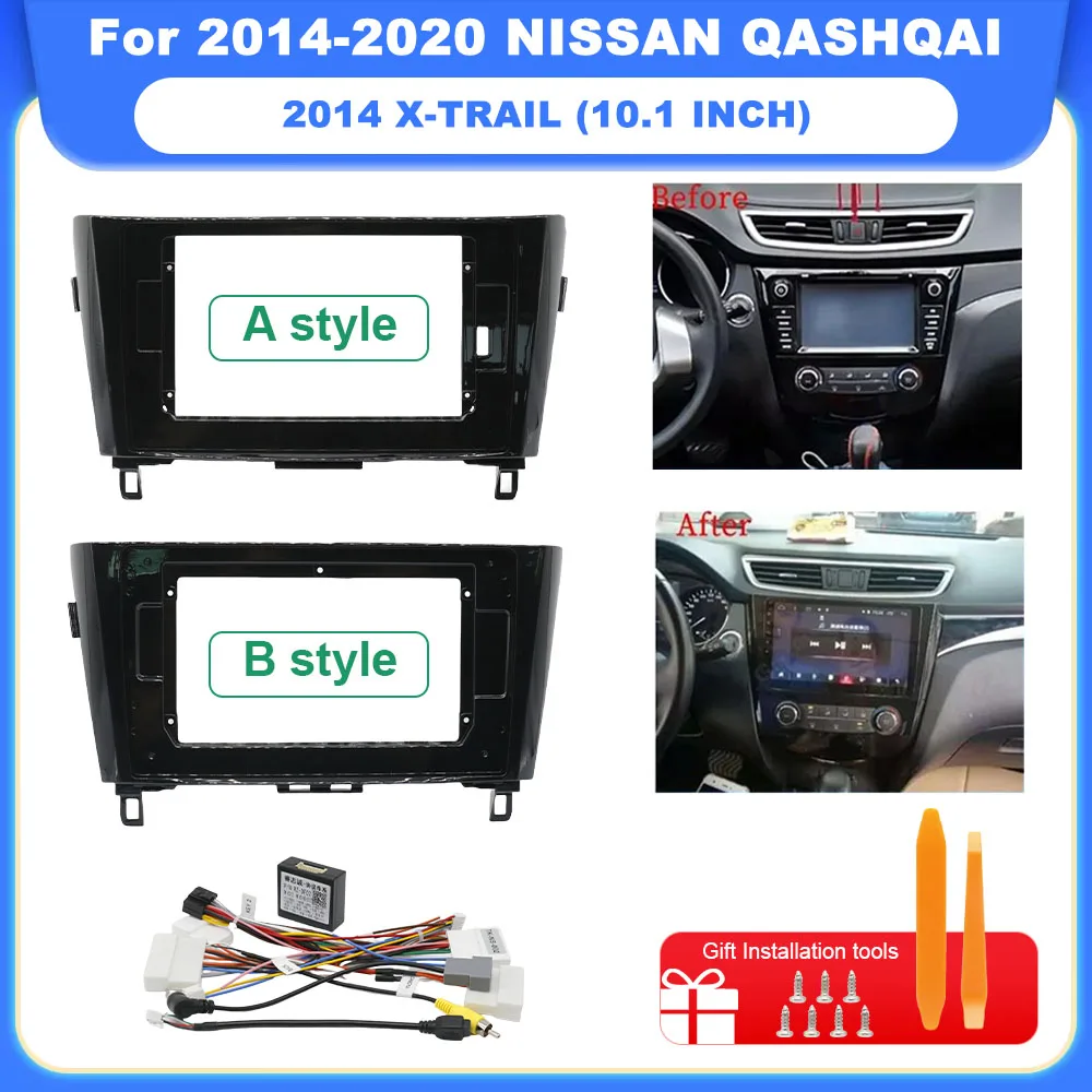 

For 2016 NISSAN QASHQAI/ 2014 X-TRAIL (10.1INCH)Car Radio Fascias Android GPS MP5 Stereo Player 2 Din Head Unit Panel Dash Frame