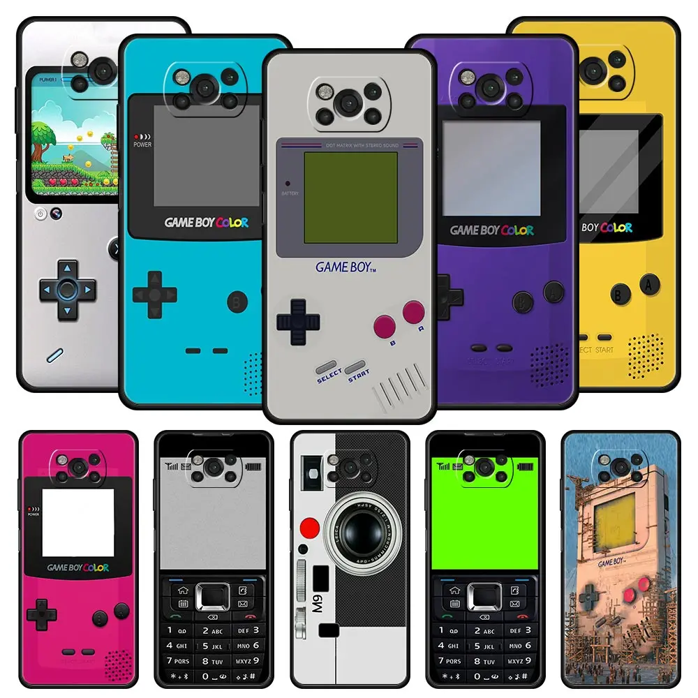 Gameboy Boy Game Phone Case For For Xiaomi Poco X5 Pro X4 X3 NFC F5 Pro F4 F3 GT M5 M4 Pro 5G M3 C51 C50 C55 Soft Silicone Cover