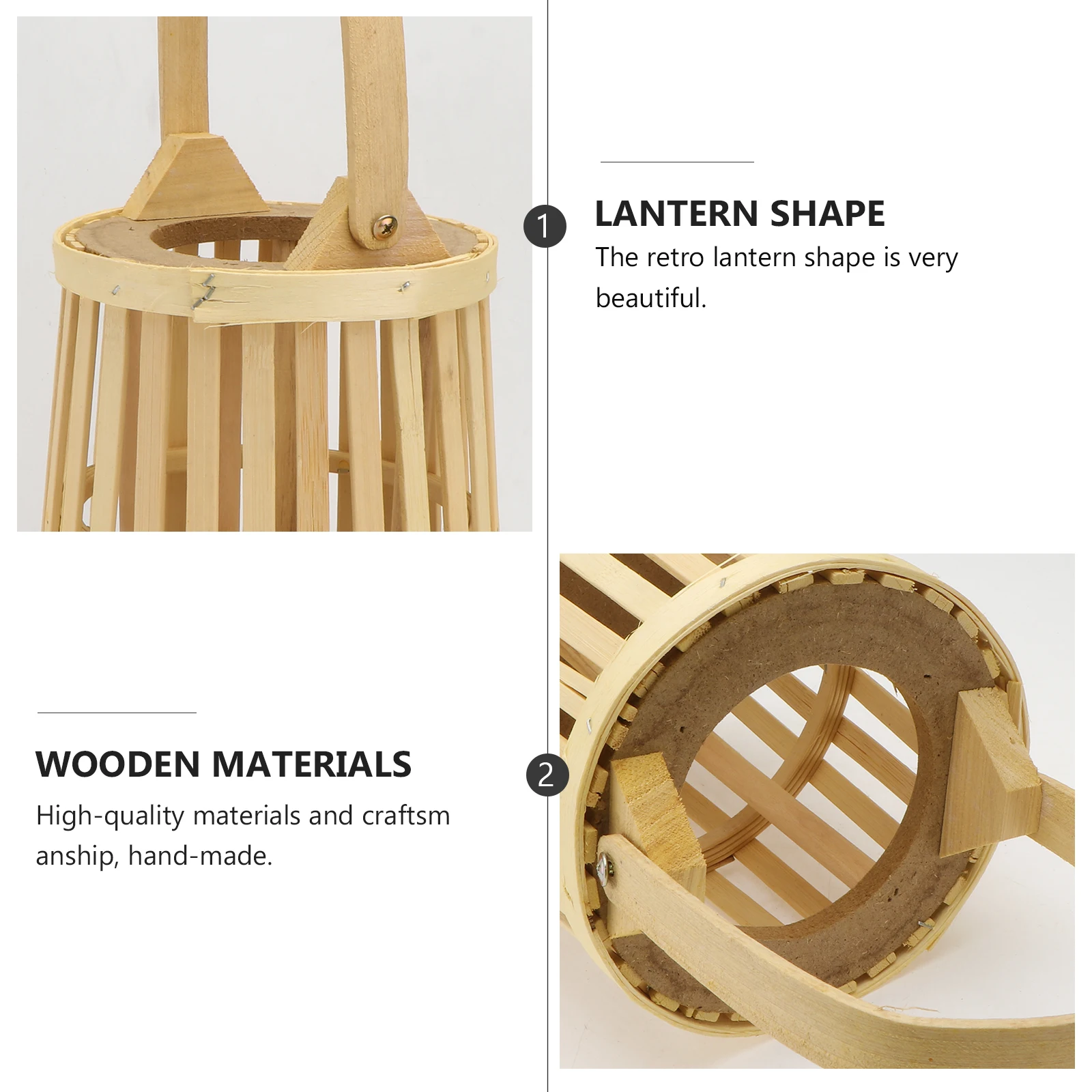 

1pc Woven Hanging Lantern Ornament For Wedding Birthday Christmas Rustic Bamboo Wind Lantern Retro Wood Decorative Lamp